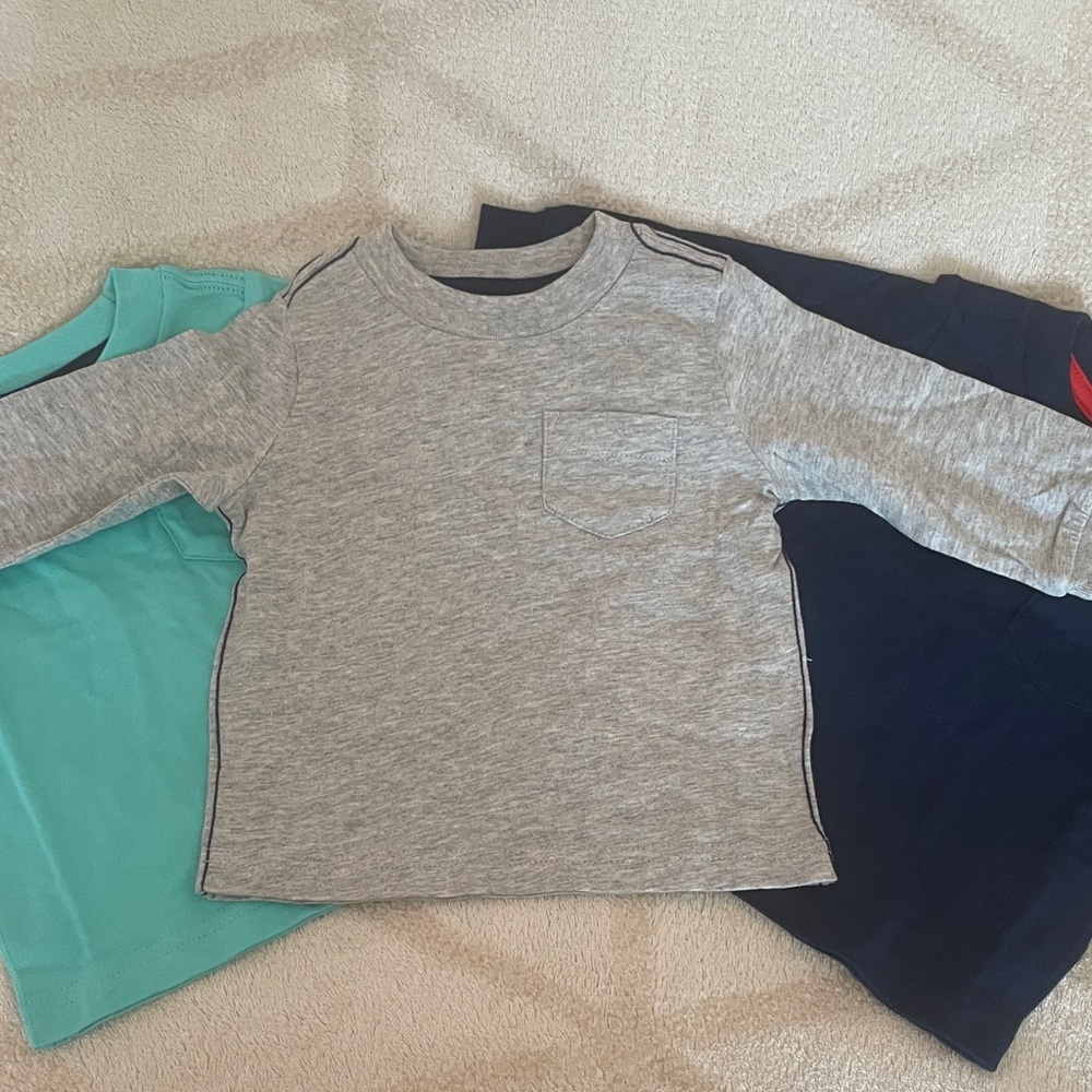 Bundle of 3 New Carter’s Long Sleeve Baby Shirts Size 3-6 Months
